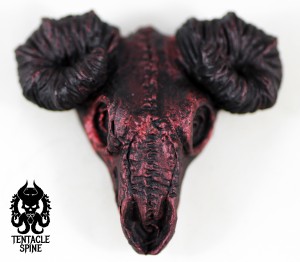 Burnt Scarlet Metallic Ra Skull