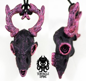 Kitty Crossbones Stag Pendant